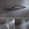 Hongtoo Stainless Steel Chrome Multifunction Ceiling Wall Mounted High Pressure Rain Waterfall Showerhead System with 100 Silicone Nozzles - image 3 of 4