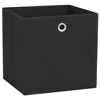 vidaXL Storage Boxes 4 pcs Non-woven Fabric 11"x11"x11" Black - 2 of 4