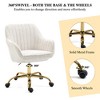 GustoWave Modern Office Desk Chair, Vanity Chair, Comfy Upholstered Swivel Rolling Armchair, Velevet 360° Swivel - 3 of 4
