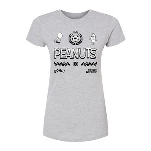 Women's - Peanuts - Charlie Brown Soccer Jersey Fitted Graphic T-Shirt - 1 of 3