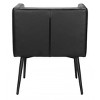 Dining Chair 29.3"H Black – Faux Leather Upholstered Seat with Black Steel Frame & Armrests by Zuo Modern - 2 of 4
