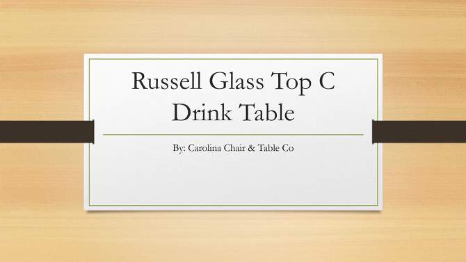 Russell Glass Top C Drink Table Black Gold - Carolina Chair &#38; Table, 2 of 7, play video