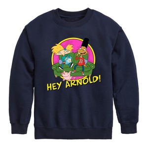 Boys' - Hey Arnold! - Arnold and Friends Graphic Long Sleeve Fleece Sweatshirt - 1 of 4