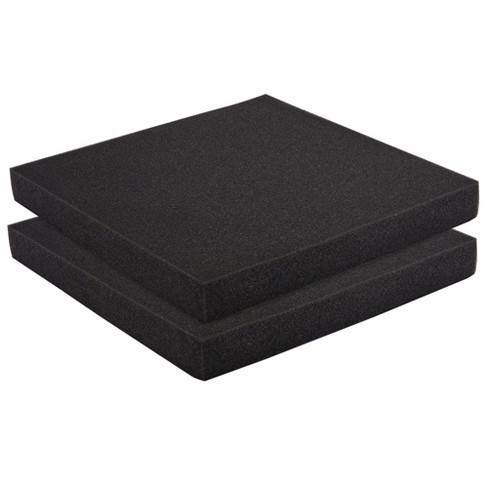 2 Pack Customizable 1 Inch Polyethylene Foam Insert Sheets for Packing,  Moving, Crafts (Black, 12 x 16 In)