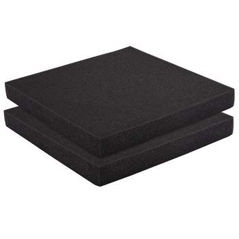 Okuna Outpost 2-Pack Packing Foam Sheets - 12x12x1.5 Customizable Polyurethane Insert Pads for Tool Case Cushioning, Crafts (Black)