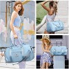 Luupatchy Women's Gym Tote Duffle Bag With Wet Pocket & Shoe Compartment, Airplane-Friendly Carry-On for Travel/Dance/Ballet/Overnight - 2 of 4