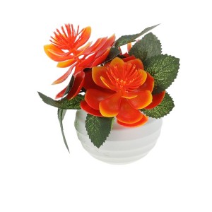 Unique Bargains Artificial Plants 3-Piece Spiral Lotus Plastic 4.33"x4.33"x4.33" 1 Pcs - 1 of 4