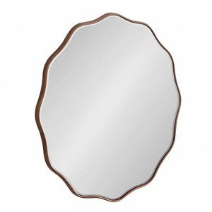 Kate & Laurel All Things Decor 26" Viona Round Scalloped Mirror Diameter Bronze - 1 of 4