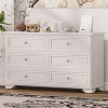 NicBex Wooden 6 Drawers Dresser,Vintage Style Dressers for Bedroom,Living Room,Hallway,Elegant Cabinet with Metal Handles,White Dresser - 2 of 4