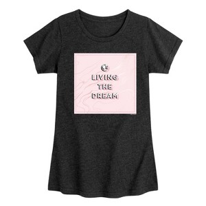 Girls' - Barbie - Living The Dream Fitted Short Sleeve Graphic T-Shirt - 1 of 4