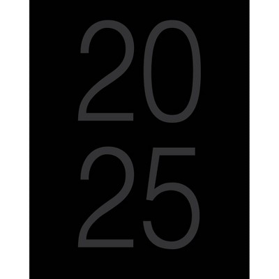 Willow Creek Press Black 2025 7.5"x9.5" Booklet Mntly Planner: Paper, Monthly, Jan-Dec, All Ages, Sewn Binding
