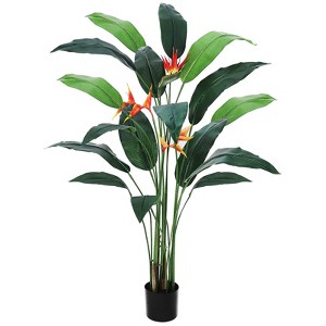 Artificial Bird of Paradise Tree Fake Palm Tree for Indoor Outdoor Modern Decor Faux Plants for Home Office Perfect Housewarming Gift - 1 of 4
