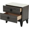 ORRD Nightstand, Classic Style Nightstand, 2 Drawer Side Table, Nightstand for Bedroom, Living Room, Small Space, Dark Gray - 4 of 4