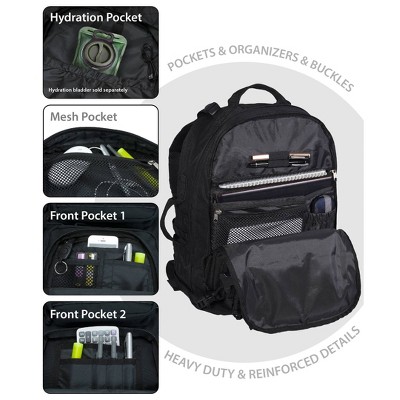 Rockland Military Tactical Laptop 20" Backpack - Black — фото 7