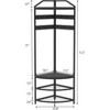 Corner Coat Rack, Modern Metal Clothes Racks Corner Hall Tree Clothing Floor Freestanding Garment with Shelves Storage for Bedroom Living Room - 3 of 3