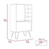 Vynxaria Wine Storage Pedestal Kitchen Island - White and Macadamia, Stylish Design, Functional Storage - 4 of 4