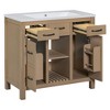 NicBex 36" Bathroom Vanity with Sink, Bathroom Storage Cabinet, 2 Drawers, 2 Cabinet Door and Adjustable Open Shelf for Bathroom - image 3 of 4