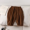 MyKids-Usa Autumn Arrival Kids Unisex Soft Comfortable Corduroy Long Solid Color Pants - 2 of 3