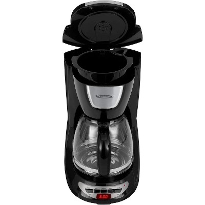 Sleek 12-Cup Black Programmable Coffee Maker with Auto Shutoff