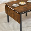 NicBex Rustic Wooden Extendable Dining Table with Drop Leaves,Modern Folding Kitchen Table for Small Spaces,Dining Room Furniture - 3 of 4