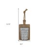 HomeRoots 16" X 9" Gray and Brown Wood and Metal Kitchen Hanging Dimensional Sculpture - 3 of 4