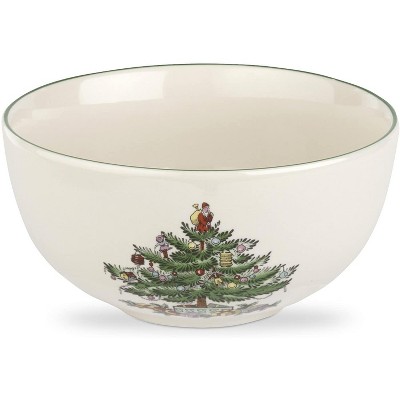 Spode Christmas Tree 3-Piece Melamine Dinnerware Set - 8" Plate, 5" Bowl, 10 Oz Mug - Festive & Durable Holiday Collection For Kids - Christmas Tableware With Classic Tree Motif, Dishwasher Safe