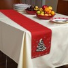 Unique Bargains Christmas Table Runner Red Green White 72"x13" 1 Pc - 2 of 4