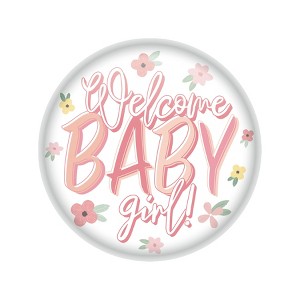 Beistle Welcome Baby Girl! Button, 2", (6/Pkg) Multicolored - 1 of 4