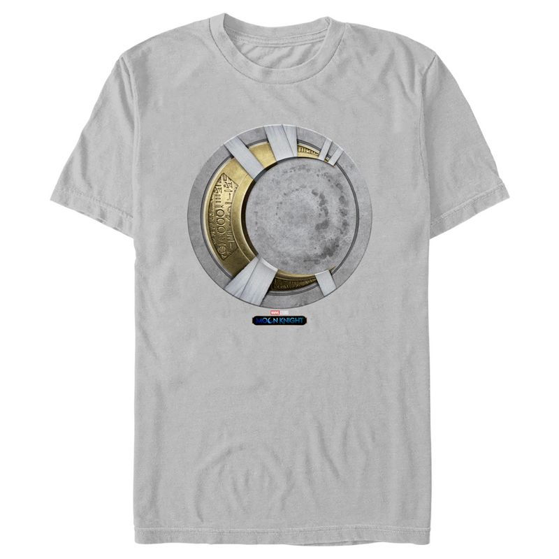 Men's Marvel: Moon Knight Gold Mummy Wrapped Crescent Moon Emblem T-Shirt, 1 of 5
