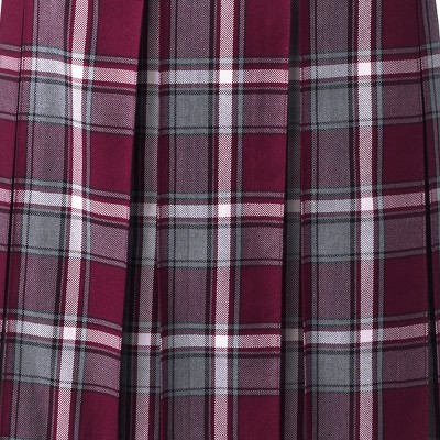 burgundy/gray plaid