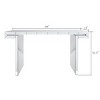 60" Silver Mirrored Console Table with Fluted Glass,Scratch-Resistant Glam Entryway Table for Living Room–The Pop Home - 4 of 4