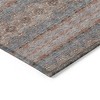 Orange Copper And Gray Floral Medallion Washable Indoor Outdoor Area Rug - 4 of 4