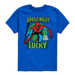 Boys' - Marvel - Spider-man St. Patrick's Day Amazingly Lucky Short Sleeve Graphic T-Shirt - 1 of 4