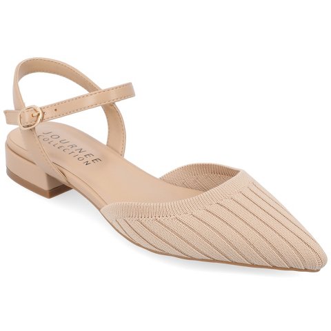Обувь Journee Collection Medium and Wide Width Women's Ansley Flats Tan 6.5WD