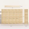 6 Panel 67" Tall Wood Privacy Screen Room Divider with 3 Shelves and Folding Storage for Bedroom - 3 of 4