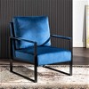 CAVINAS PU Leather/Microfiber/Velvet Upholstered Accent Chair with Metal Frame,Mid Century Arm Chair with Cushion for Bedroom,Reading Room - 2 of 4