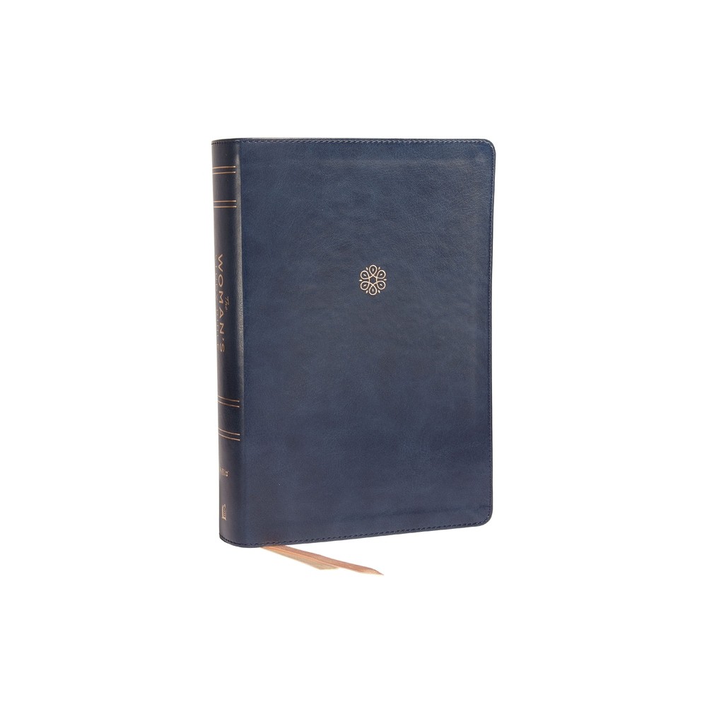 Niv, the Woman's Study Bible, Leathersoft, Blue, Full-Color, Thumb Indexed - by Thomas Nelson (Leather Bound)