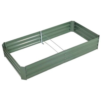 thumbnail image 2 of Aoodor 17” Tall 6-in-1 Modular Galvanized Raised Garden Bed – 88.6”L X 27.5”W, 100 Gal Capacity, Silver 2 of 4