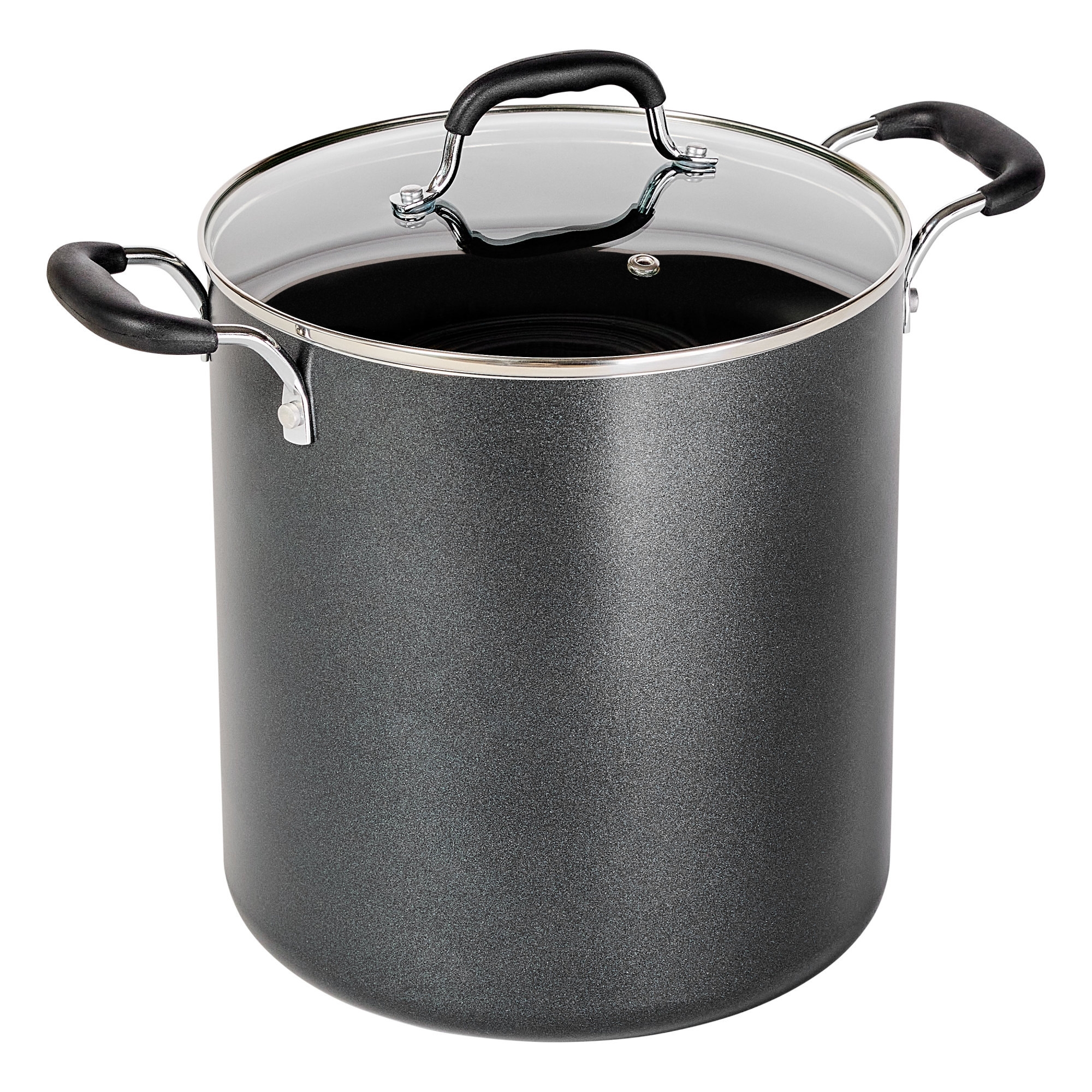 T-fal 12qt Stock Pot with Lid, Simply Cook Nonstick Cookware Black
