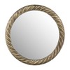 Modern Round Wall Mirror with Textured Metal Frame - Decorative Accent for Home, Office, Bedroom, or Living Room - 29" Bronze & Copper - 2 of 4
