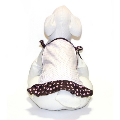 Gooby Spaghetti Strap Dress for Dogs, Small, Pink Polka Dot