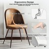 Homy Casa Upholstered High Back Dining Chairs with Walnut Legs, Set of 2 - 4 of 4