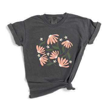 Simply Sage Market Women's Pink Daisies Short Sleeve Garment Dyed Tee