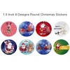 Wrapables Christmas Stickers Label Roll, Holiday Stickers for Sealing Cards, Envelopes, Gift Boxes, Festive Party Favors (500 pcs), Reindeer & Santa - 2 of 4