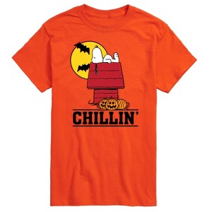 Men's - Peanuts - Snoopy Halloween House Chillin' Short Sleeve Graphic T-Shirt - 1 of 4