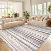 Modern Striped Rug,Farmhouse Non Slip Washable, Large Area Rug for Living Room Bedroom - 3 of 4