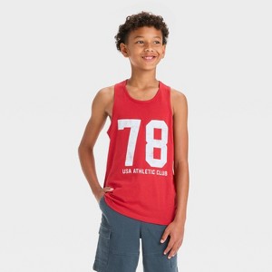 Boys' USA Athletic Club Tank Top - art class™ Red - 1 of 4