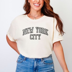 Simply Sage Market Embroidered New York Varsity Garment Dyed Tee - 1 of 4