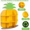 9-Cube Book Shelf and Toy Storage Organizer, Pineapple Shaped Kids Bookcases for Nursery, Playroom, Bedroom - 3 of 4