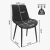 NicBex PU Leather Dining Chair Set of 2/4,Chequer Upholstered Armless Chair with Metal Legs,Kitchen Chairs for Restaurant,Living,Meeting Room - 3 of 4